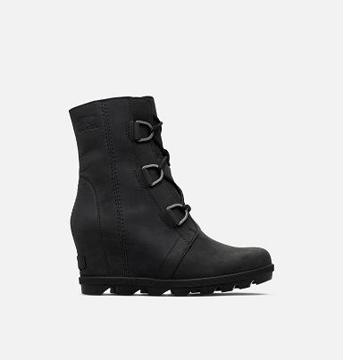 Sorel Joan Of Arctic Boots UK - Womens Wedge Boots Black (UK9354170)